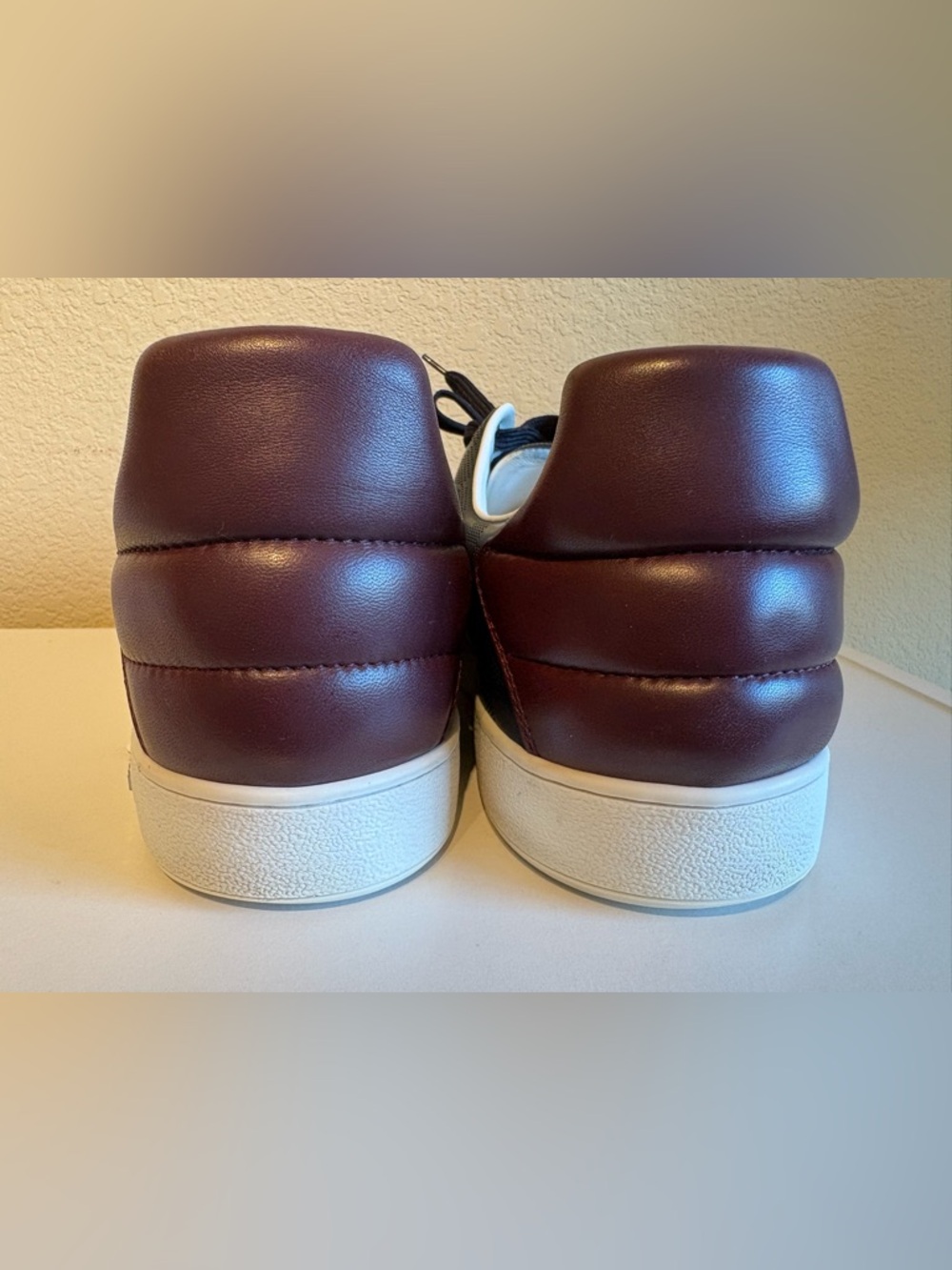 Louis Vuitton Navy Damier Low-Top Sneaker with White Sole- Used, Men’s size 10. - Picture 7 of 12